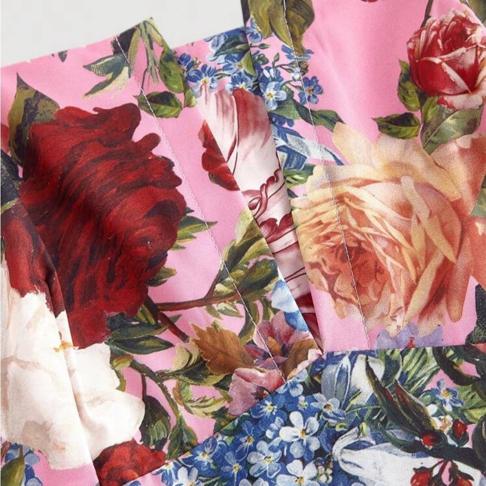 SHEIN Pink Floral Midi Dress (Never Worn/Brand New) - Picture 4 of 6